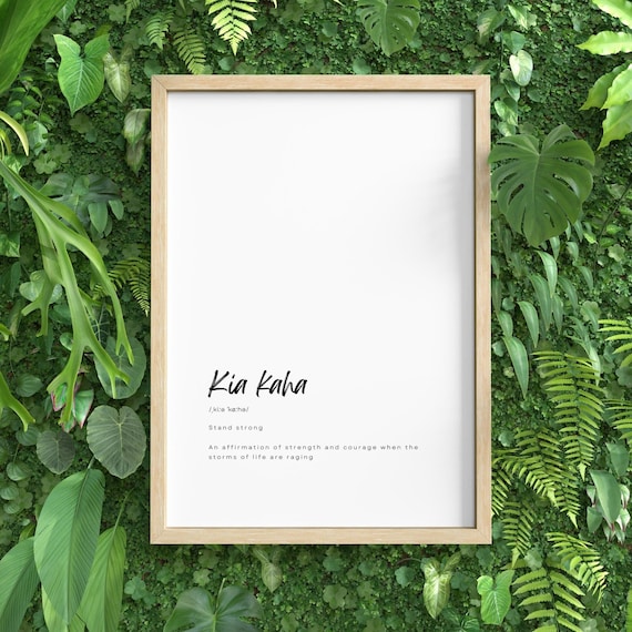 Maori Kia Kaha New Zealand Definition Wall Art Home Decor NZ - Etsy