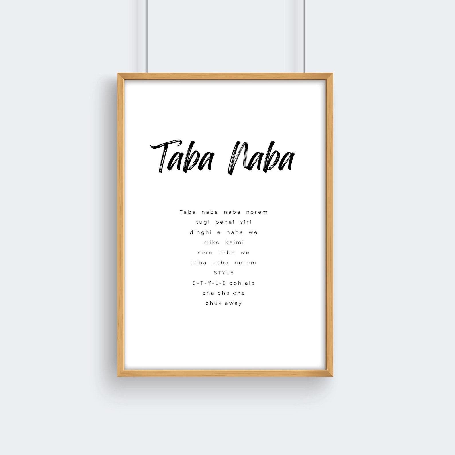 Torres Strait Island Taba Naba Song Lyrics Wall Art Home Decor Etsy