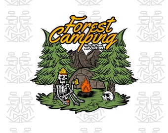 forest camping Sublimations, Designs Downloads, Vintage Sublimations, Png, Clipart, Shirt Design, Sublimation Downloads, rainbow, flower