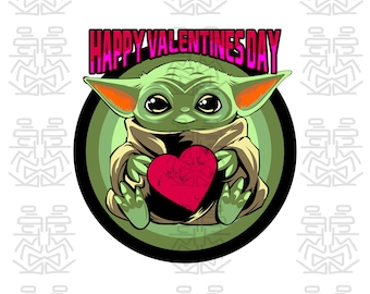 Sweatshirt Unisex Baby yoda,Rose Heart,Happy Valentines Day,Valentinstag 