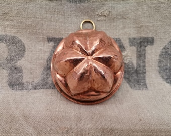 Molde para hornear de cobre vintage francés (H054)