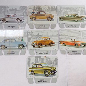 Cartão de carro de metal colecionável francês vintage, brinde de uma fábrica de biscoitos La Basquaise s171