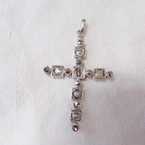 Franse religieuze sieraden Zilveren kruis kruisbeeldhanger s181