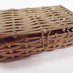 French Vintage Brass Wire Jewelry Box s183