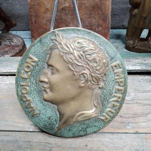 Vintage French Bronze Napoleon Medal marked Le Verrier x265
