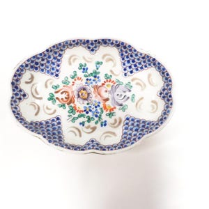 Vintage French Hand Painted Faux Sevres Dish w359
