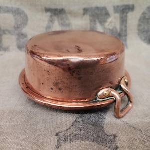 French Vintage Small Copper 2 Handled Pan / Cassolette (H052)