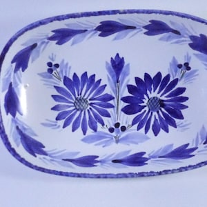 HB Quimper Pottery Handpainted Faience Dish Vintage French v996