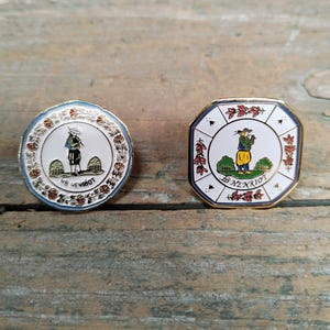 Set of 2 HB Henriot Quimper Pin Brooch Musician (x119)