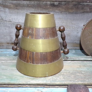 Vintage Huge French Wooden Carved Water Wine or jug pitcher s800