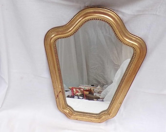 Specchio antico francese in legno dorato s295