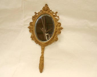Specchio antico in bronzo bisellato b118
