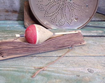 Línea de pesca antigua francesa de principios del siglo XX s686