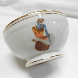 Vintage French Brittany / Breton Porcelain Café au Lait Bowl (A573)