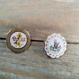 Set of 2 HB Henriot Quimper Pin Brooch danse (x120)
