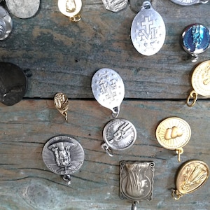 French Antique Religious Lourdes Medals lot (s531)