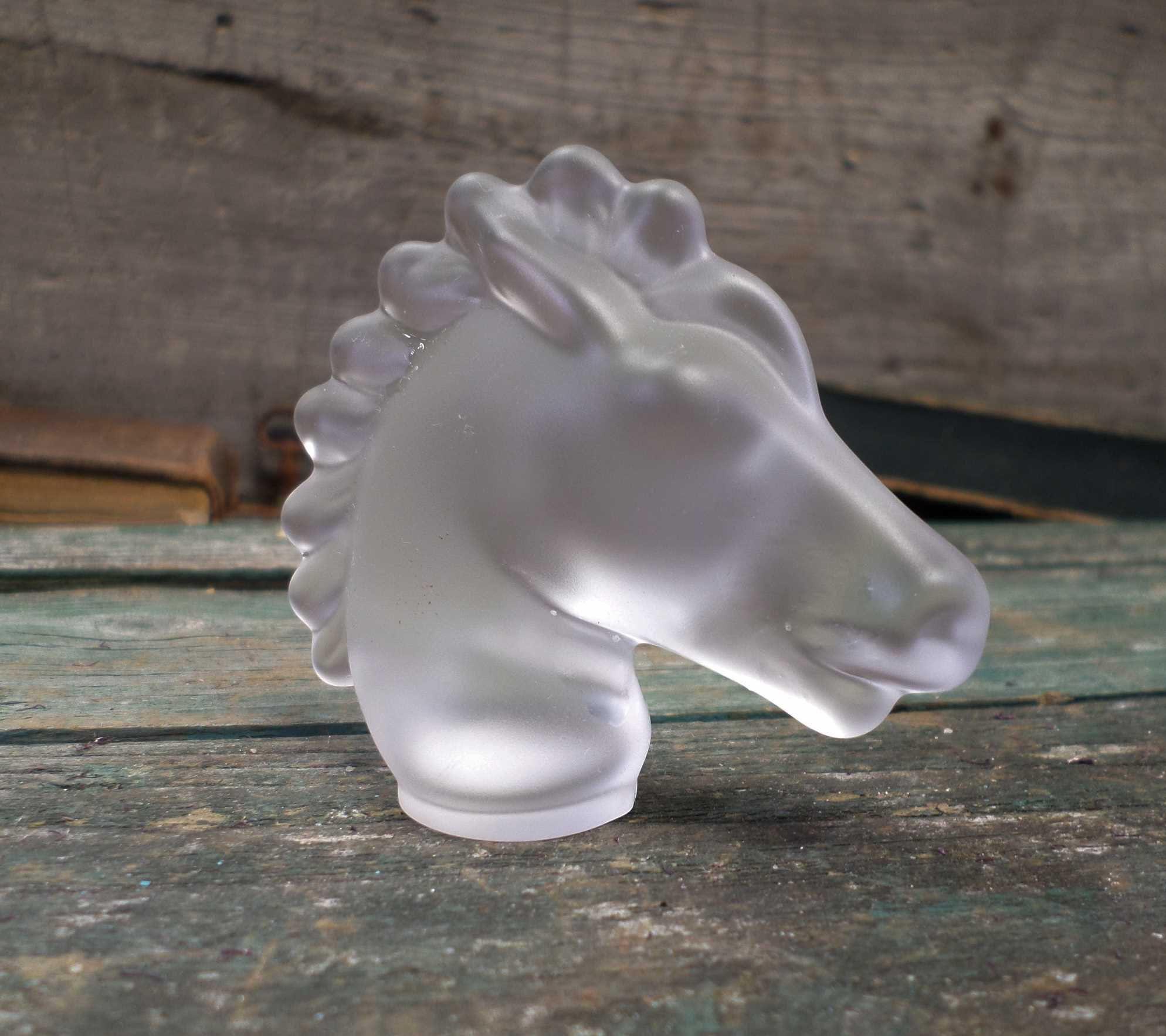 Vintage Sevres France Crystal Horse Head Figurine (T832) - Etsy