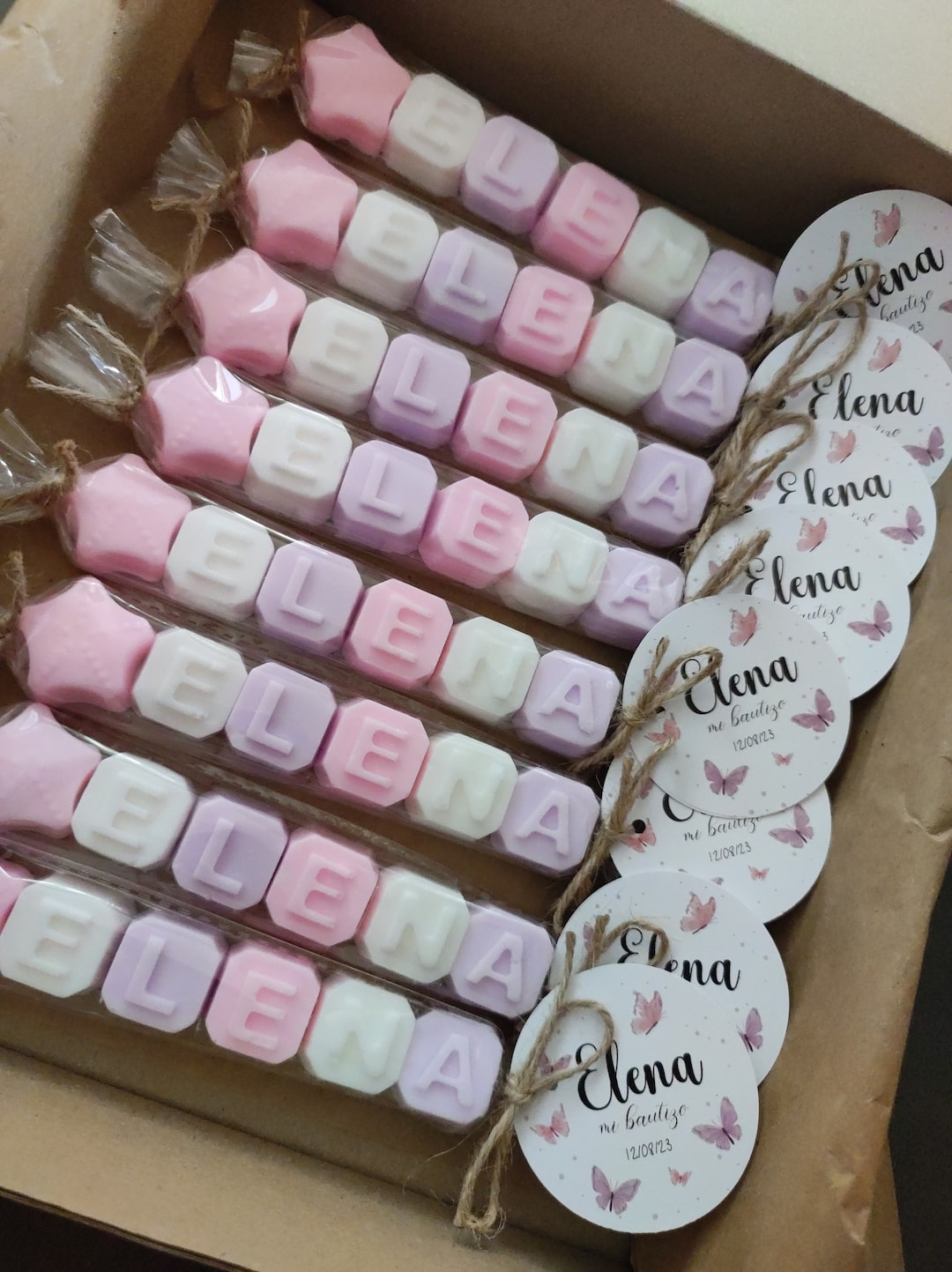 Jabones nombre, jabones, comunión, bautizo, recuerdos, regalo