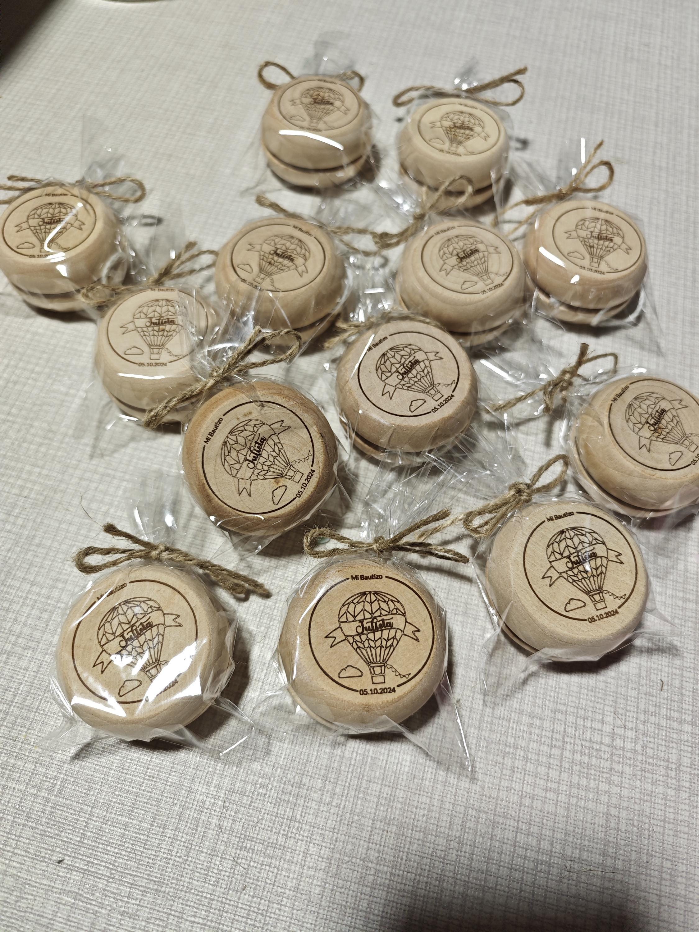 Lotto da 10 a 50 Yoyos Legno Naturale Bambini Kids Me-dettaglie e regali per matrimoni, battesimi, comunioni, compleanni  15