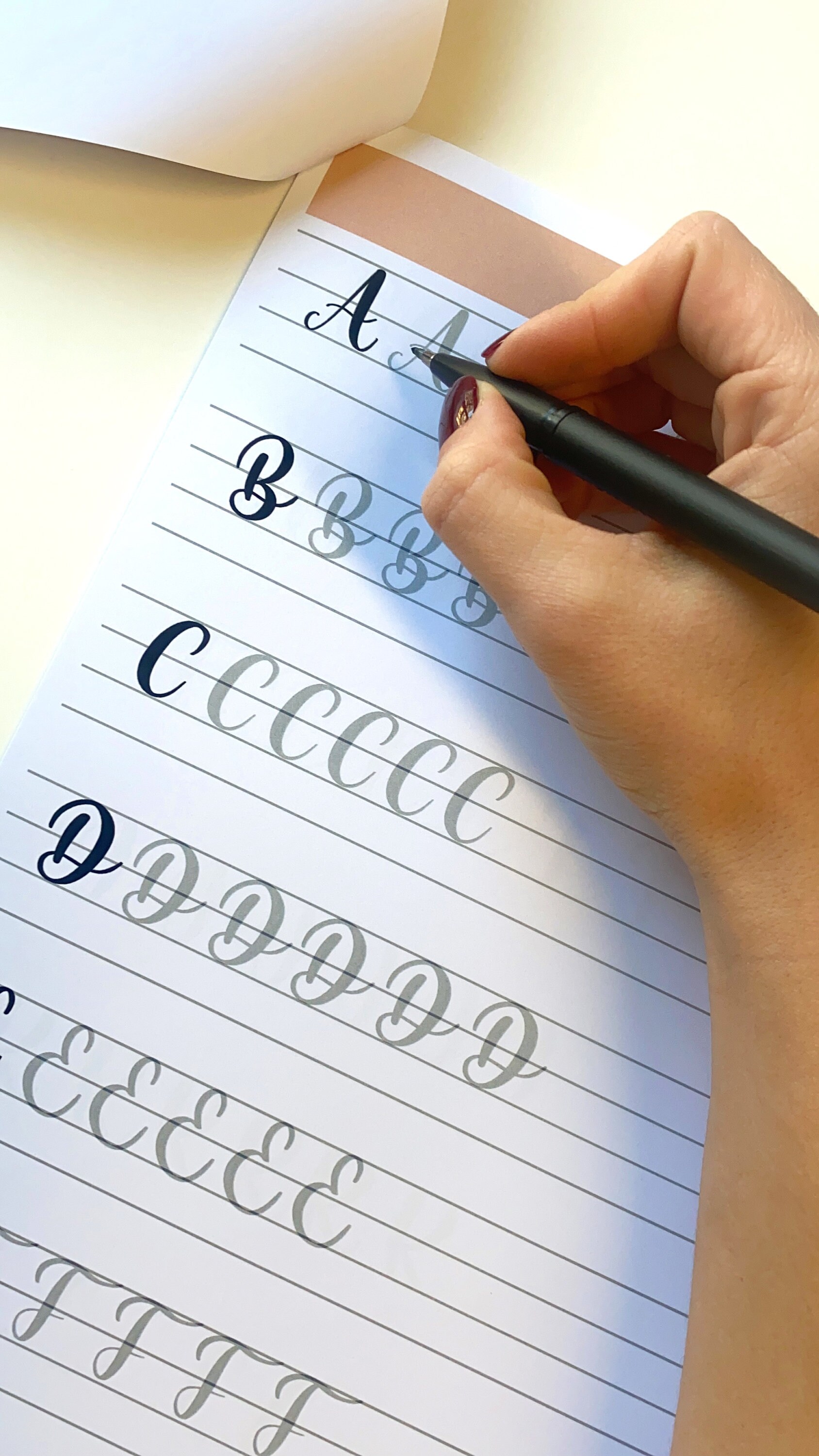 Modern Caligraphy Sheets / Brush Lettering Practice Worksheets ...