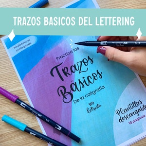 Trazos Básicos de Lettering para principiantes / Begginer Lettering worksheets / Trazos básicos caligrafía moderna con brush Pen