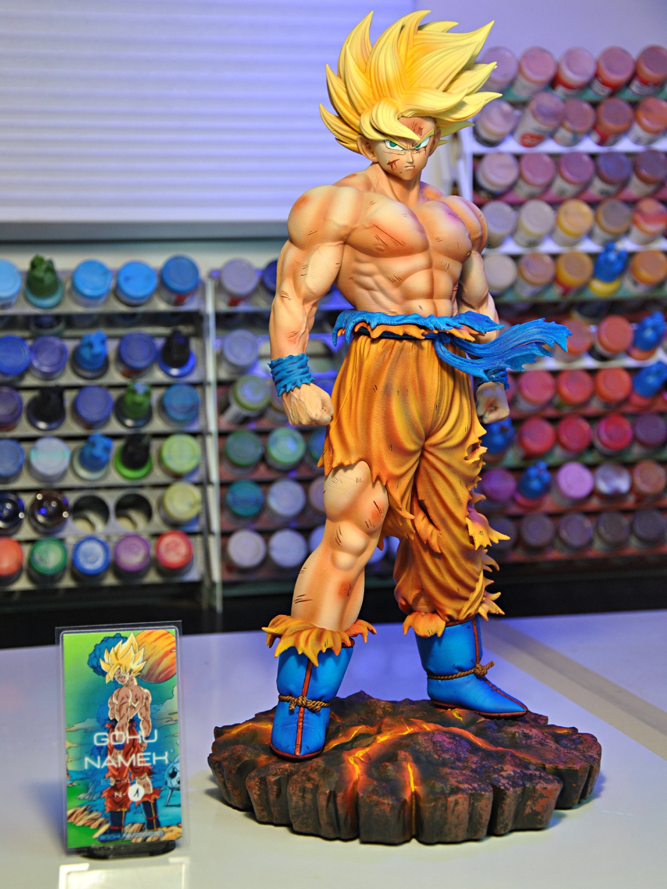 MX-STUDIO Super Saiyan 3 Son Goku Dragon Ball 1/6 Resin Model Statue Anime