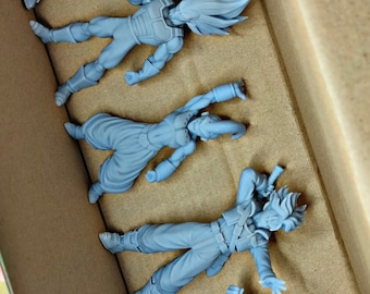 Z Warriors miniatures to paint / 75mm scale / 8-12cm / High Quality 3D Printed