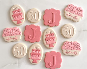 Birthday Cookies | 50th Birthday Party Cookies