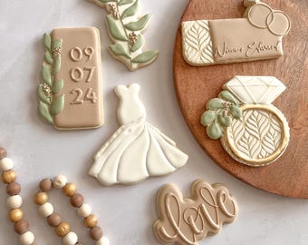 Personalized Wedding Cookies | Individually Wrapped Engagement Party Cookies