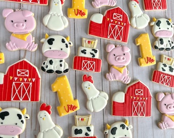 Farm Birthday Cookies | Individually Wrapped Farm Party Cookies