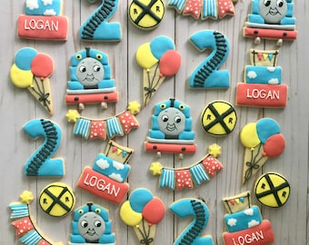 Thomas the Train Birthday Cookies | Train Party Cookies