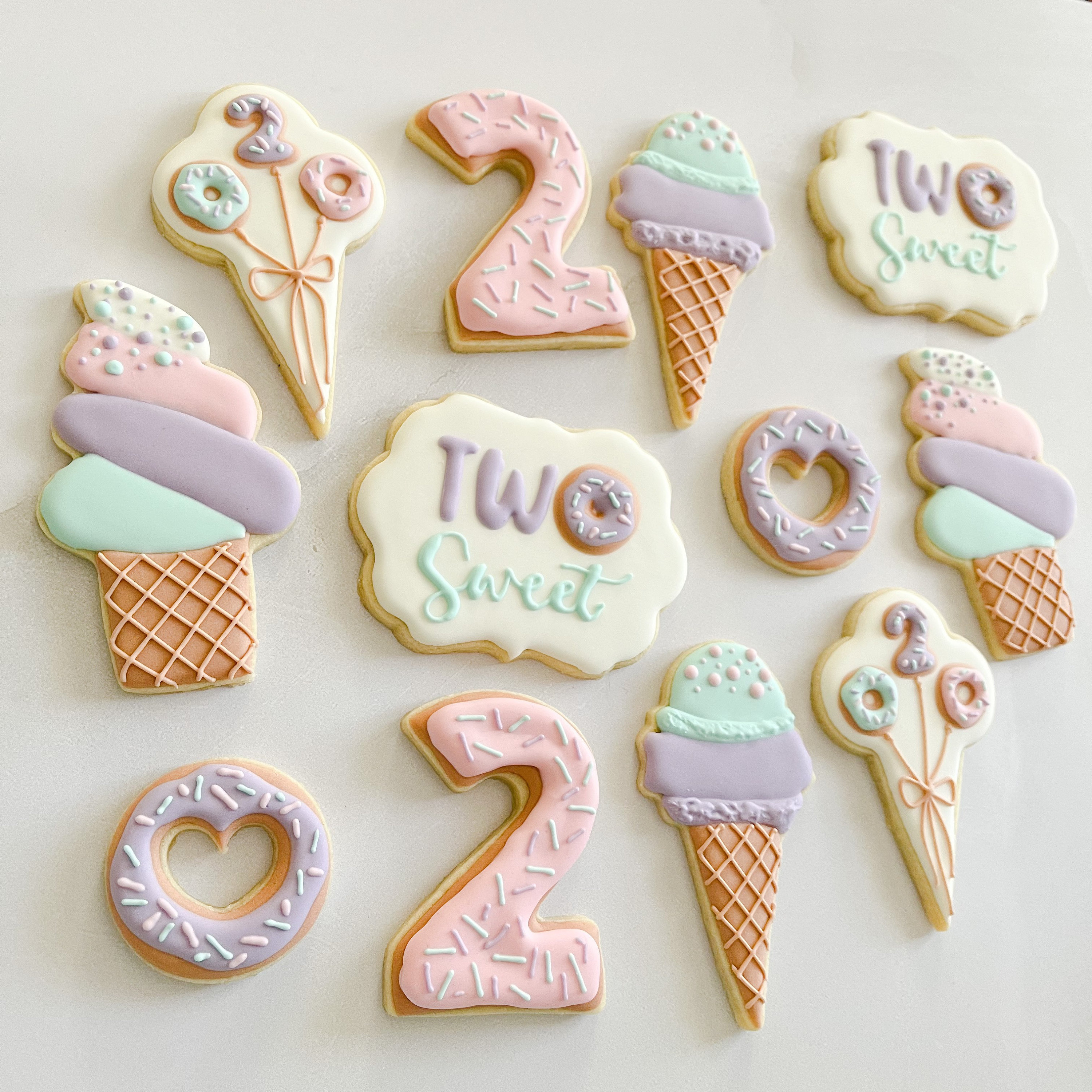 Two Sweet Birthday Cookies Individually Wrapped Two Sweet Etsy