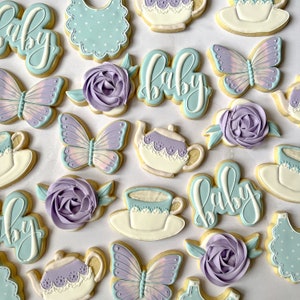 Tea Party Baby Shower Cookies