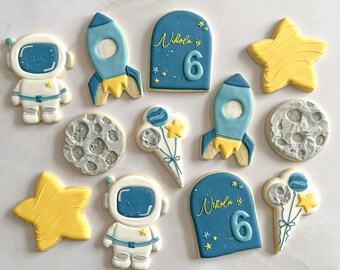 Space Birthday Cookies | Individually Wrapped Space Party Cookies