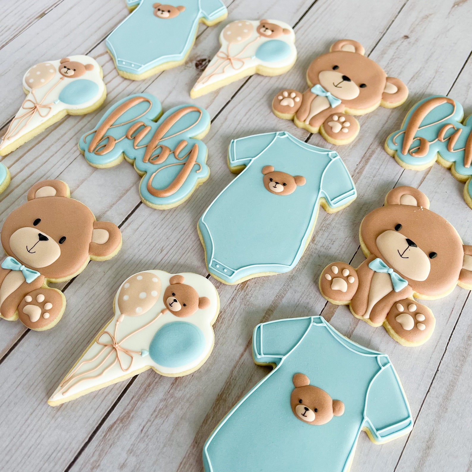 Bear Baby Shower Cookies We Can Bearly Wait Cookies Etsy Australia