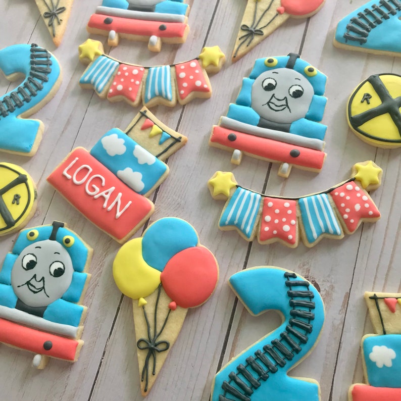 Thomas the Train Birthday Cookies Train Party Cookies image 6