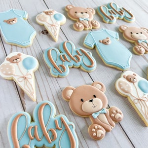 Bear Baby Shower Cookies | We Can Bearly Wait Cookies
