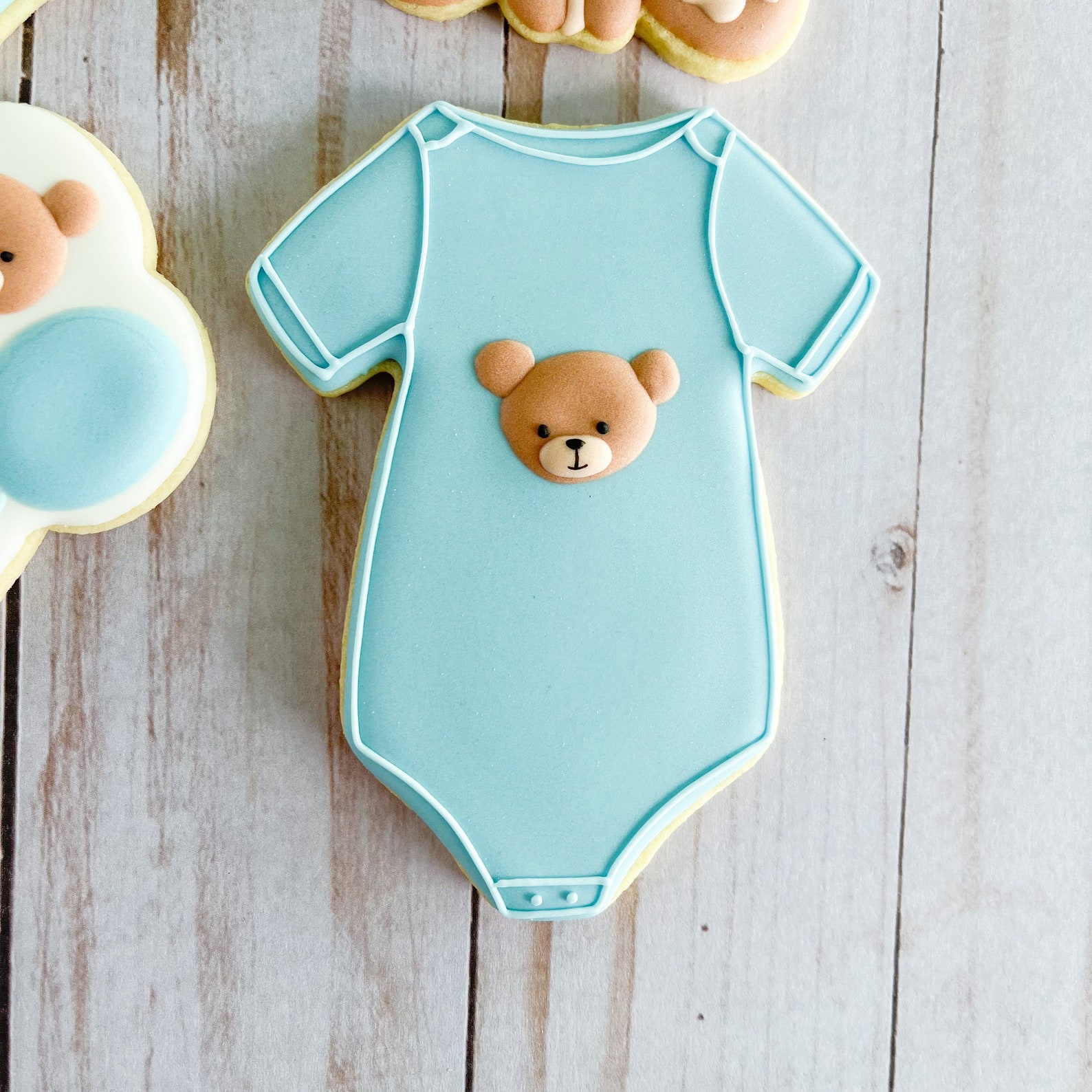 Bear Baby Shower Cookies We Can Bearly Wait Cookies Etsy