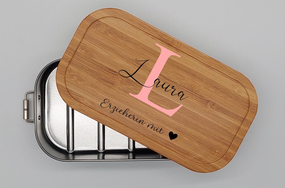 Lunch Box Teacher With Heart Stainless Steel Personalized Etsy