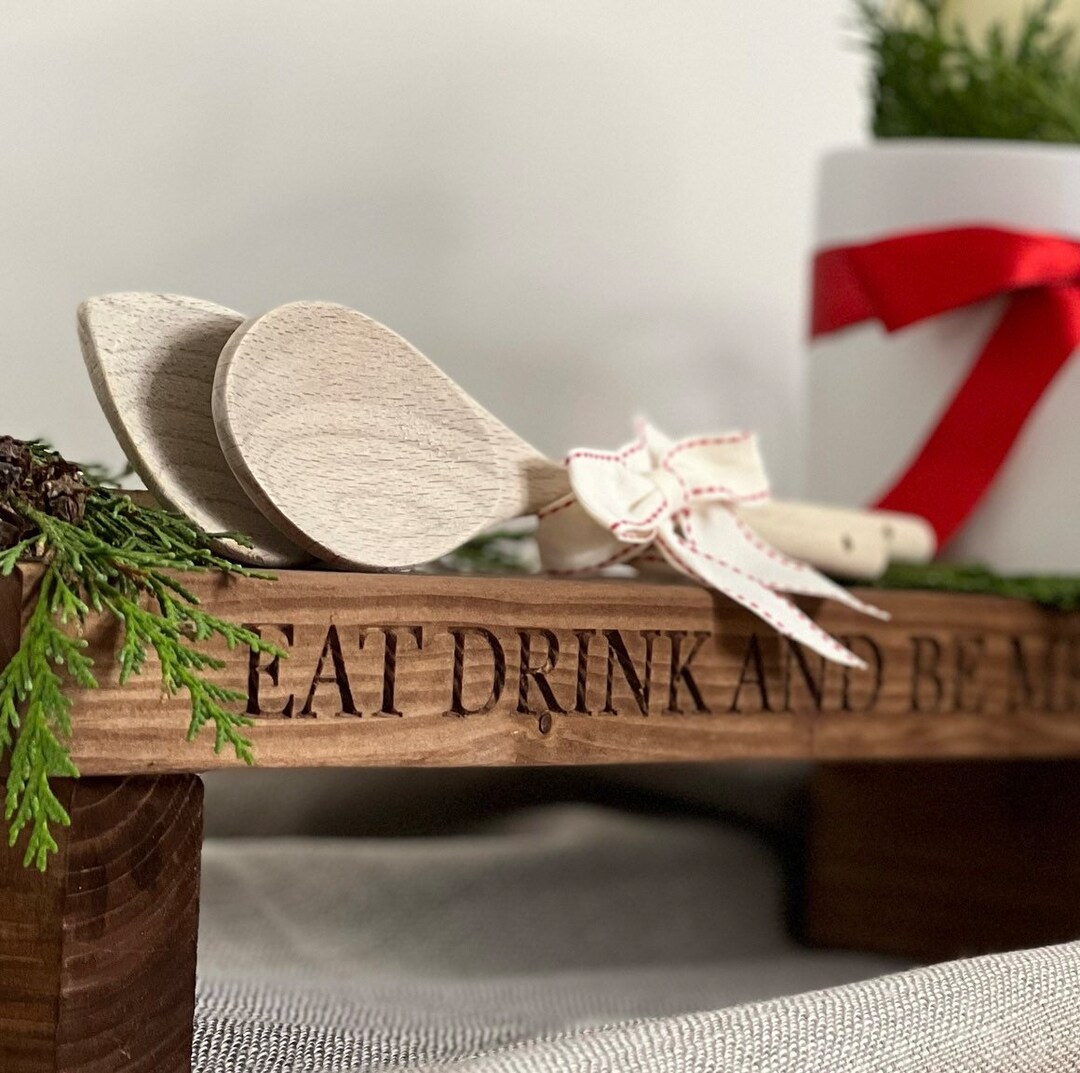 Wooden Riser display Wooden Countertop Tray Kitchen Stand Etsy