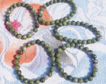 Green Jade Bracelets bracelets Healing Bracelet Custom size With Natural Stone Crystal Beaded Bracelet 6 MM,8 MM,10 MM Beads