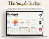 Simple Budget Spreadsheet Google Sheets: Financial Planner & Spending Tracker – Budget Weekly, Biweekly or Monthly