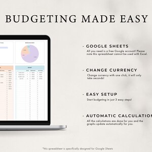 Budget Planner for Google Sheets Monthly Budget Spreadsheet - Etsy