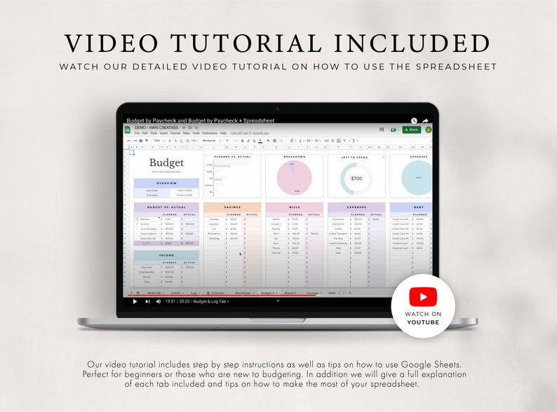 Budget by Paycheck Spreadsheet Google Sheets Biweekly Budget Etsy