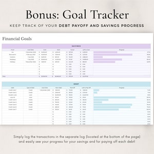 Budget Planner for Google Sheets, Monthly Budget Spreadsheet, Paycheck Budget Tracker, Weekly Budget Template, Biweekly Budget, Budgeting image 6