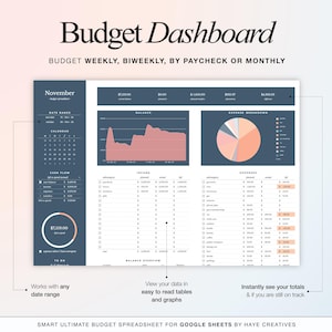 haye creatives annual smart budget spreadsheet for google sheets. budget with multiple accounts and credit cards. can be used with any currency.