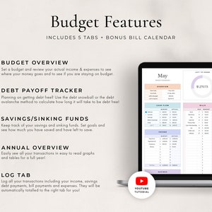 Planificateur de budget pour Google Sheets, feuille de calcul budgétaire mensuelle, suivi du budget des chèques de paie, modèle de budget hebdomadaire, budget bihebdomadaire, budgétisation image 2