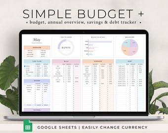 Budget Planner for Google Sheets, Monthly Budget Spreadsheet, Paycheck Budget Tracker, Weekly Budget Template, Biweekly Budget, Budgeting