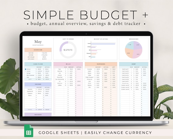 Budget Planner for Google Sheets, Monthly Budget Spreadsheet, Paycheck Budget Tracker, Weekly Budget Template, Biweekly Budget, Budgeting