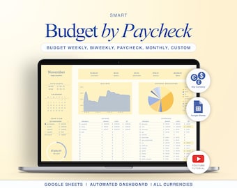 Gehaltscheck Budget Vorlage: Google Sheets Familienbudget Planer (Digitaler Download)